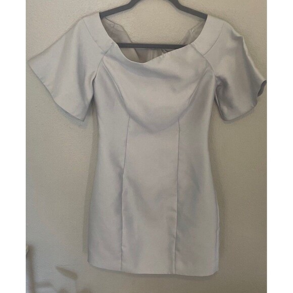 Keepsake The Label Stand Still Mini Dress Silver Size S Formal Wedding Party - Picture 1 of 11